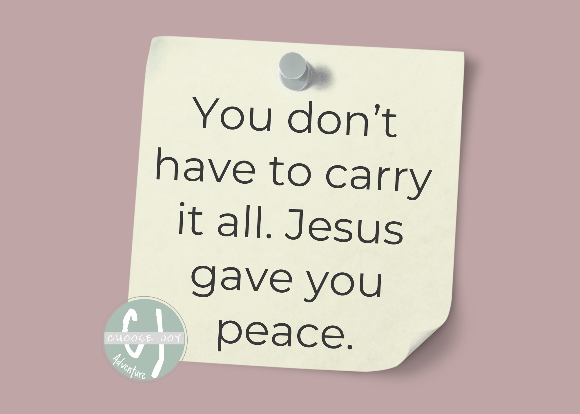 Peace Over Pressure: Holding Onto the Gift Jesus Left Us